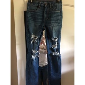 AE Hi Rise Distressed Jeggings